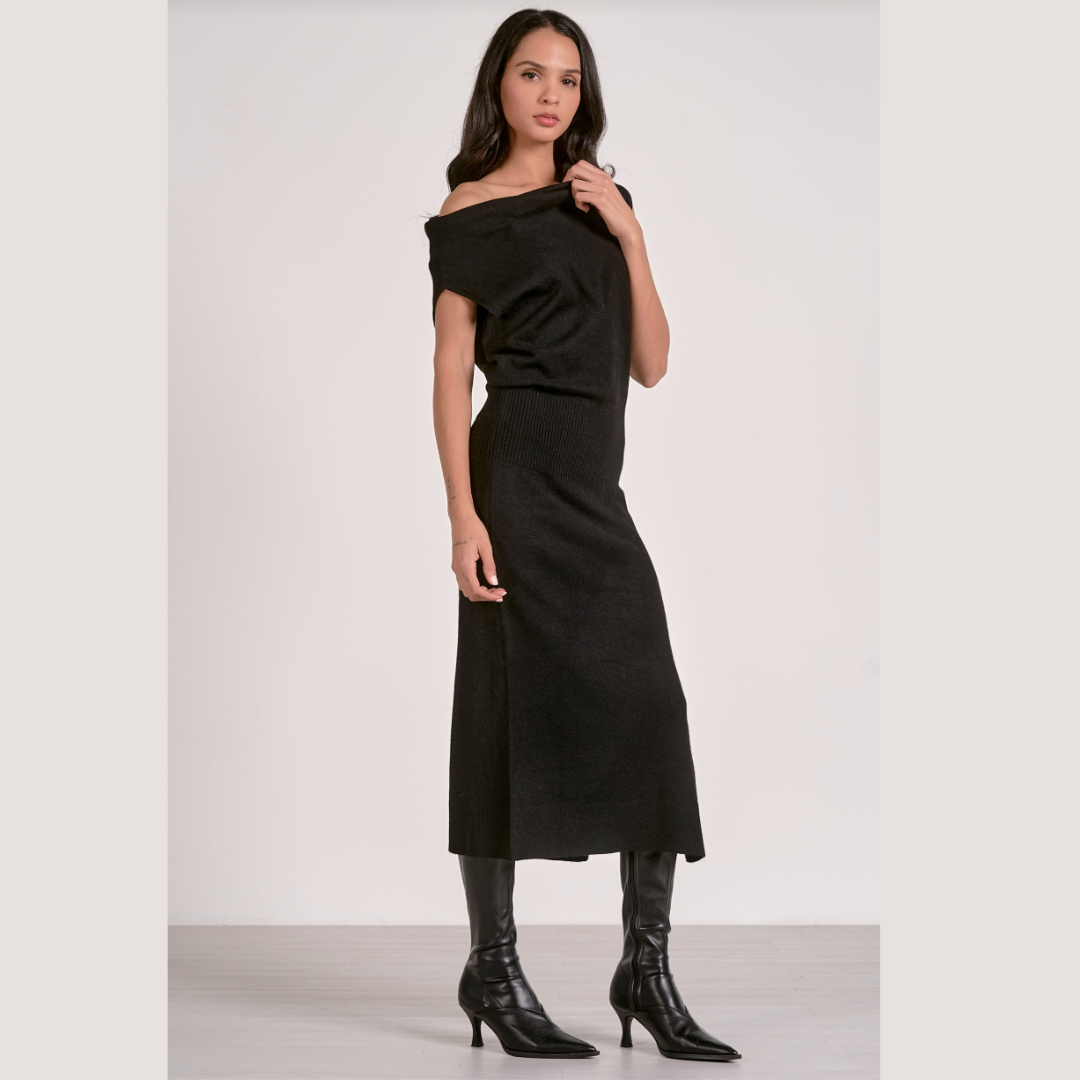 Angelina Off the Shoulder Sweater Dress EIGHT X EIGHT Angelina Off the Shoulder Sweater Dress EIGHT X EIGHT