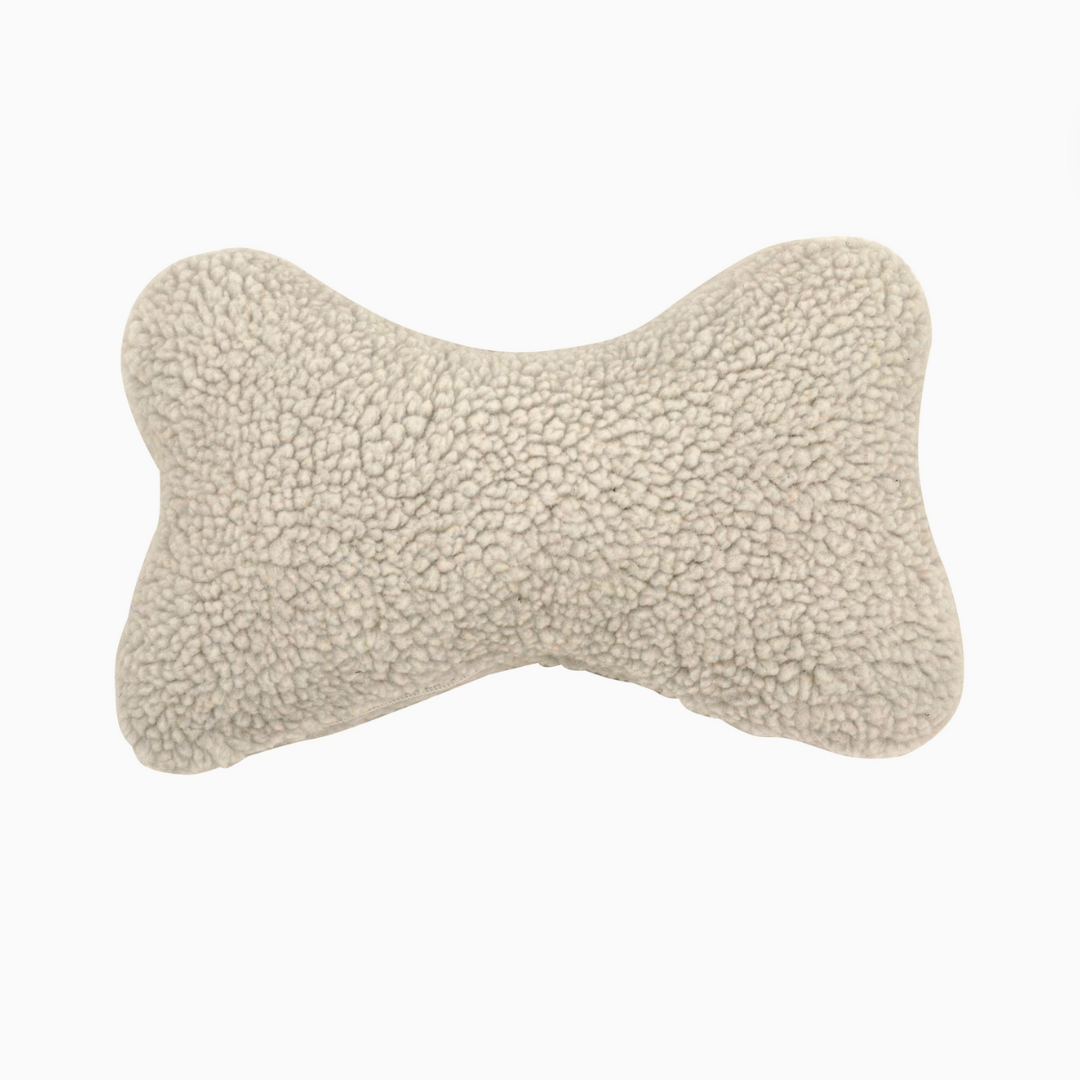 Plush Sherpa Bone Pillow Toy for Dogs