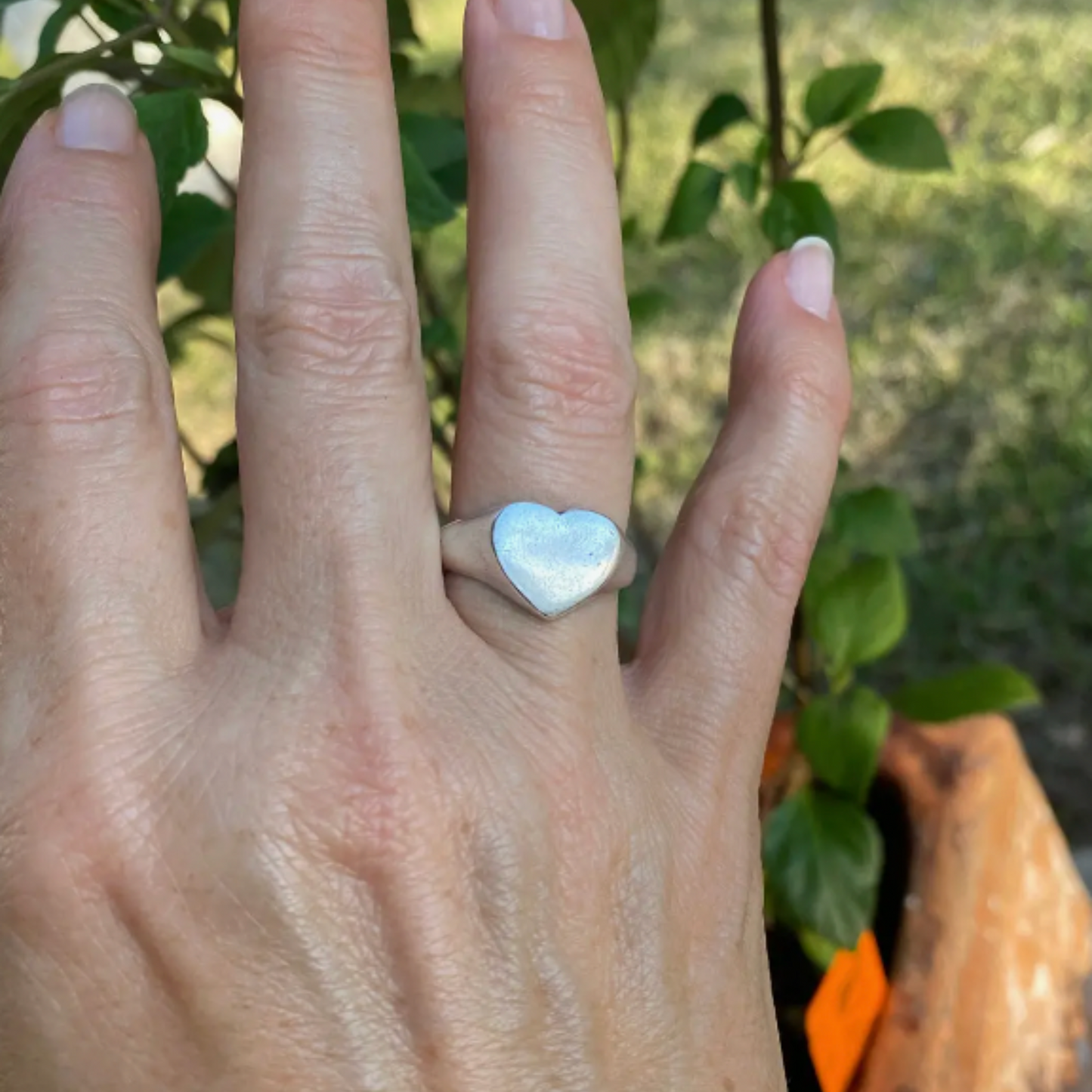 Gold or Silver Heart Adjustable Ring