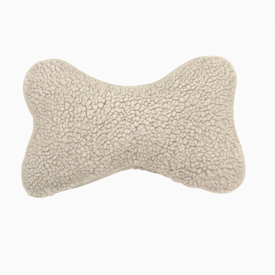 Plush Sherpa Bone Pillow Toy for Dogs