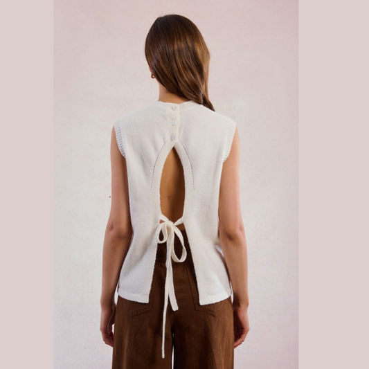 Tie Back Sweater Vest