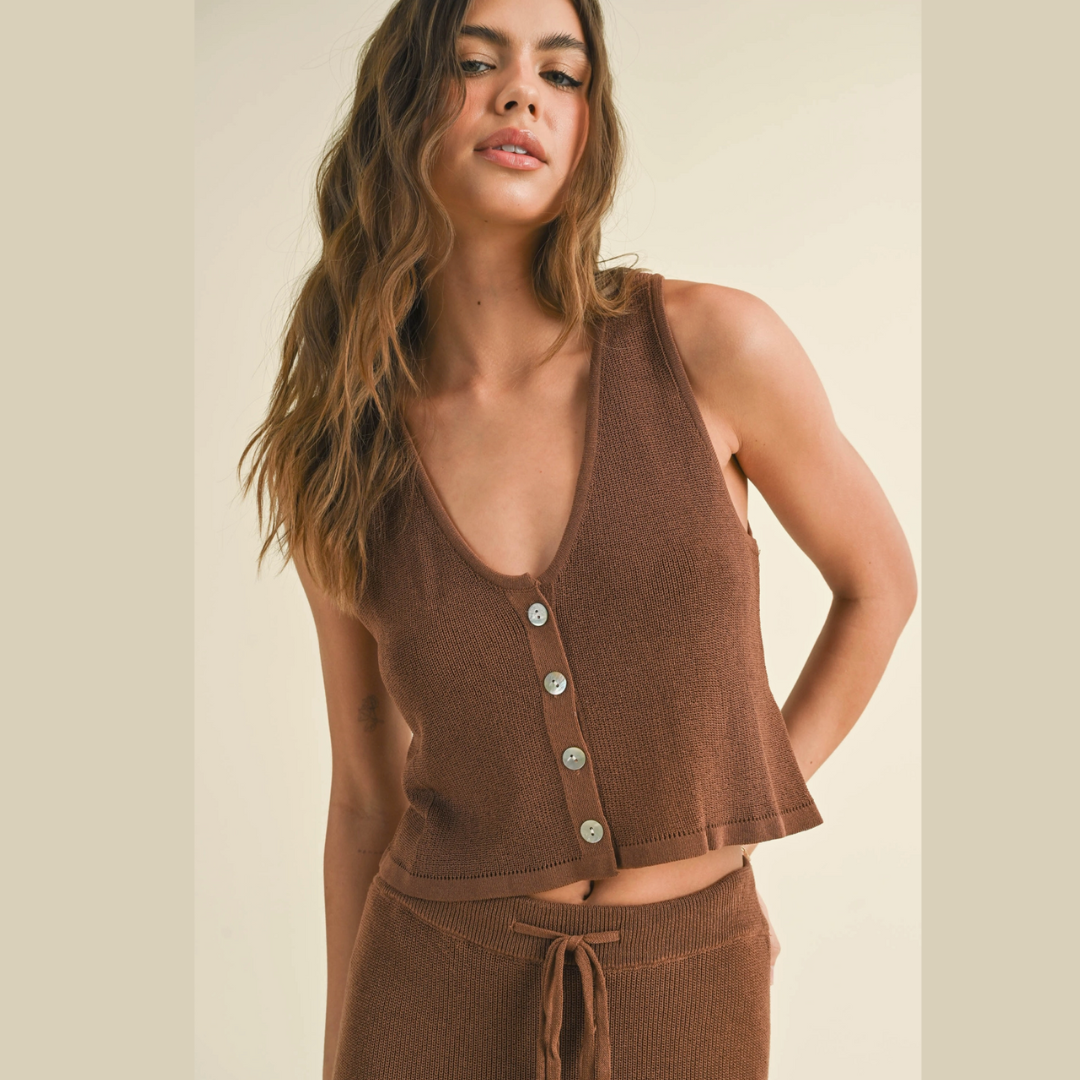 Ria Puff Sleeve Ribbed Crew
