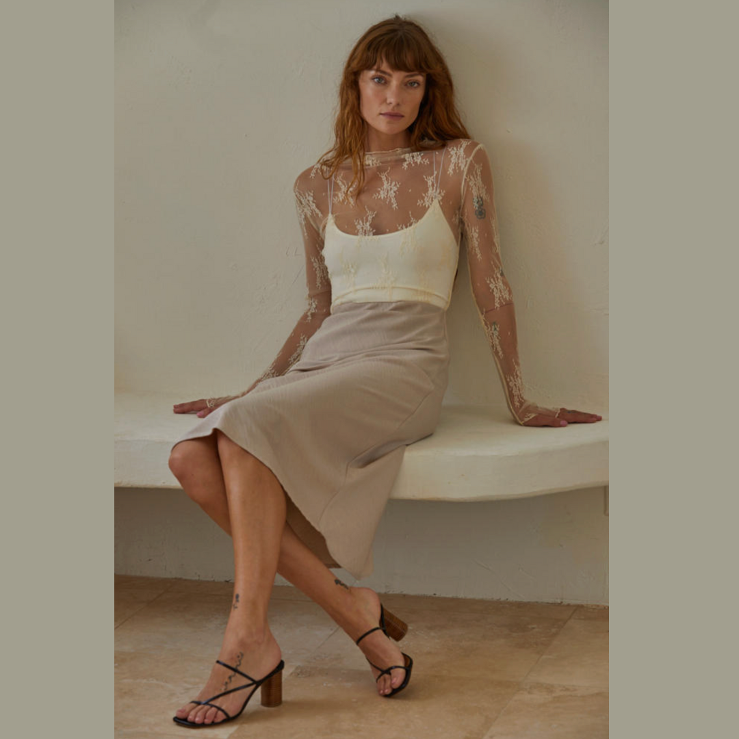 Ivory Aubrey Lace Top