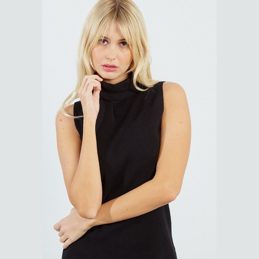 Saturday Nights Sleeveless Turtle Neck