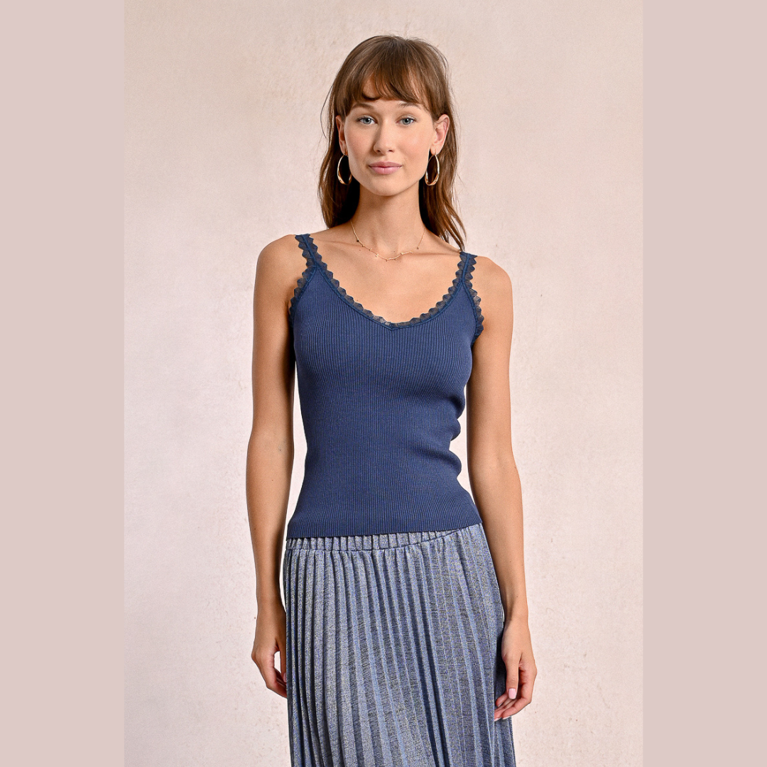 The Navy Lace Cami