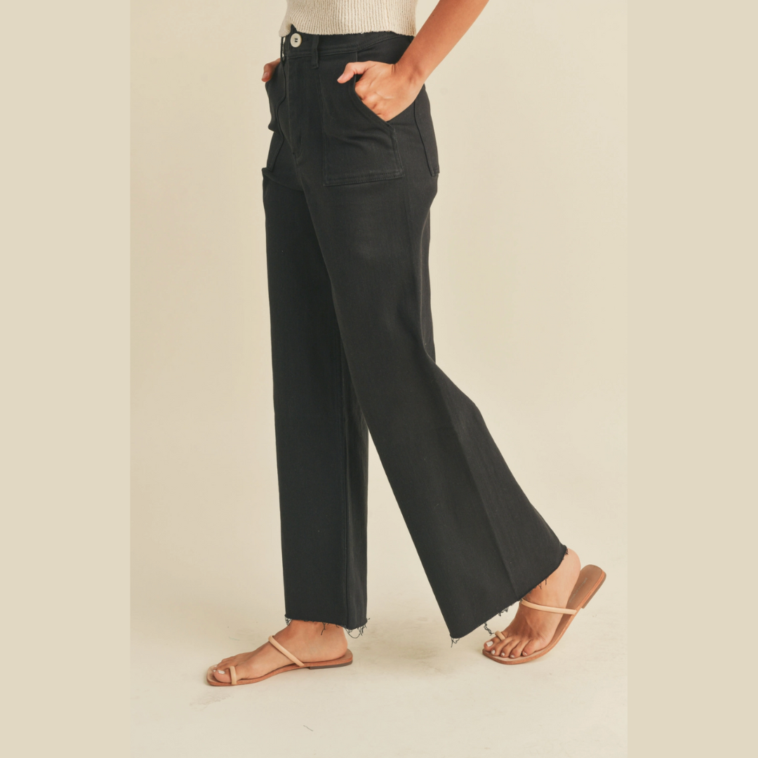 The Terri Cotton Stretch Wide Leg Pants