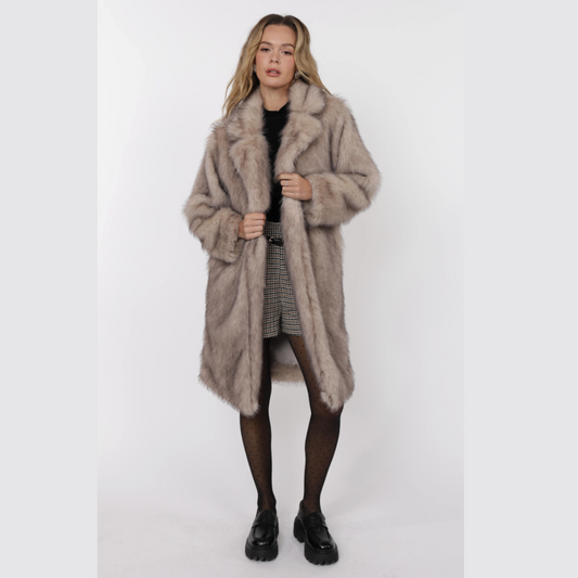 Pixie Tipped Faux Fur Coat