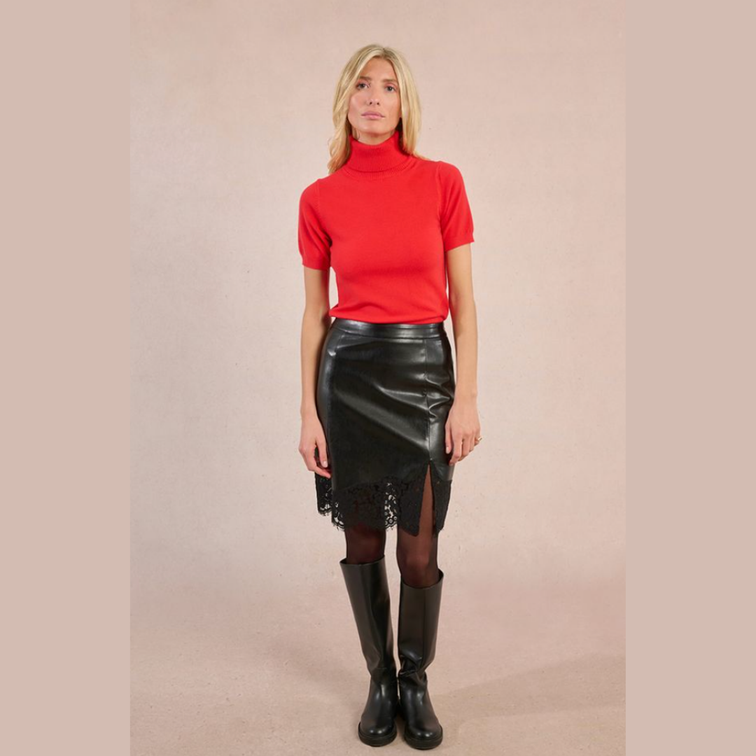 The Leather & Lace Skirt