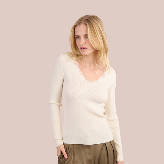 Blair Lace Trim V-Neck