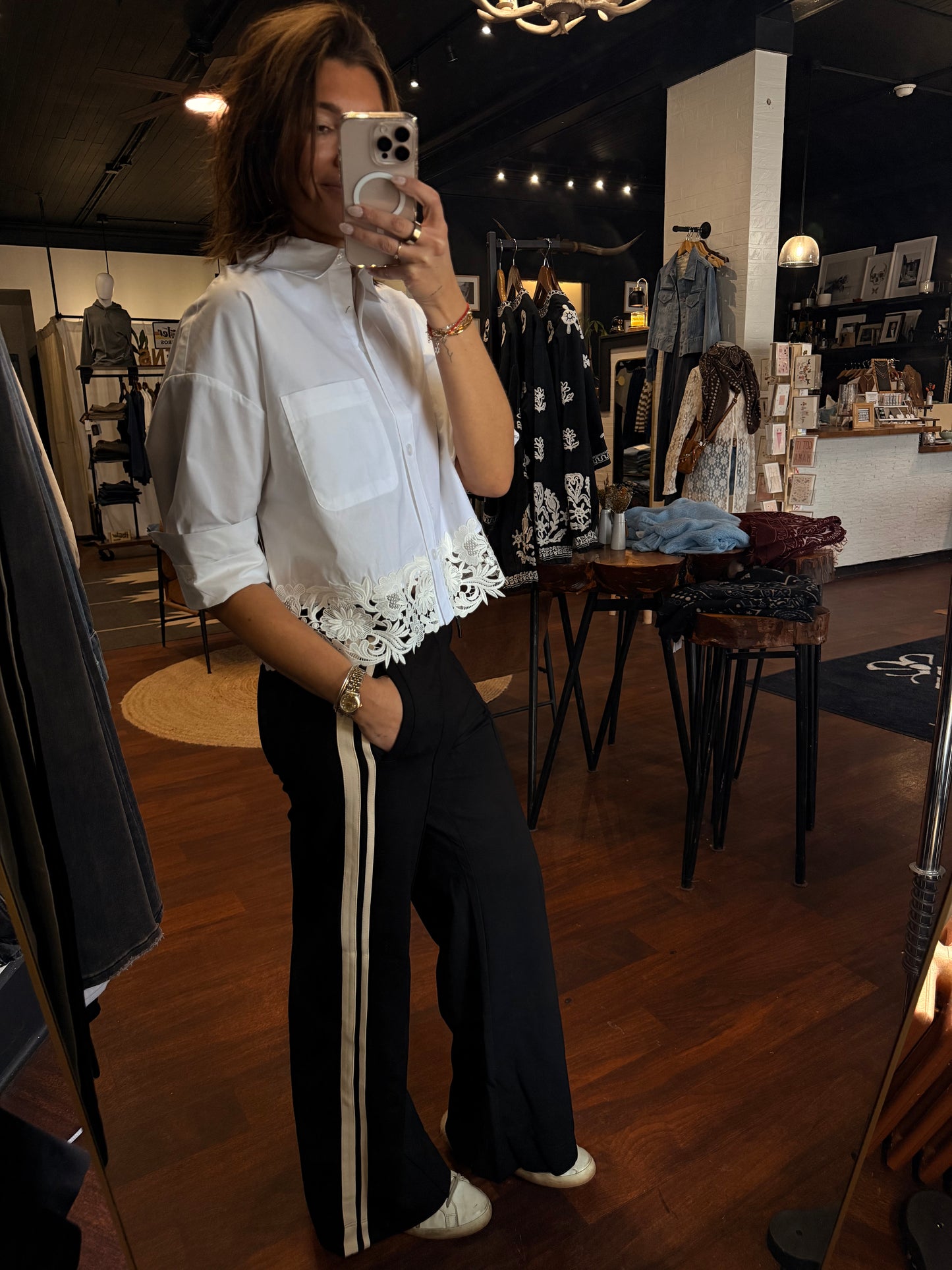 Kerwin Crisp Poplin Top