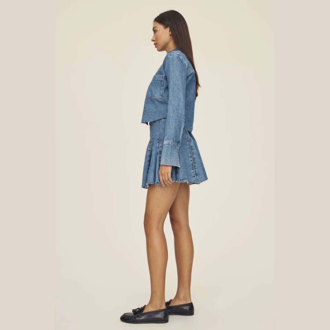 ANR - cropped jean shacket