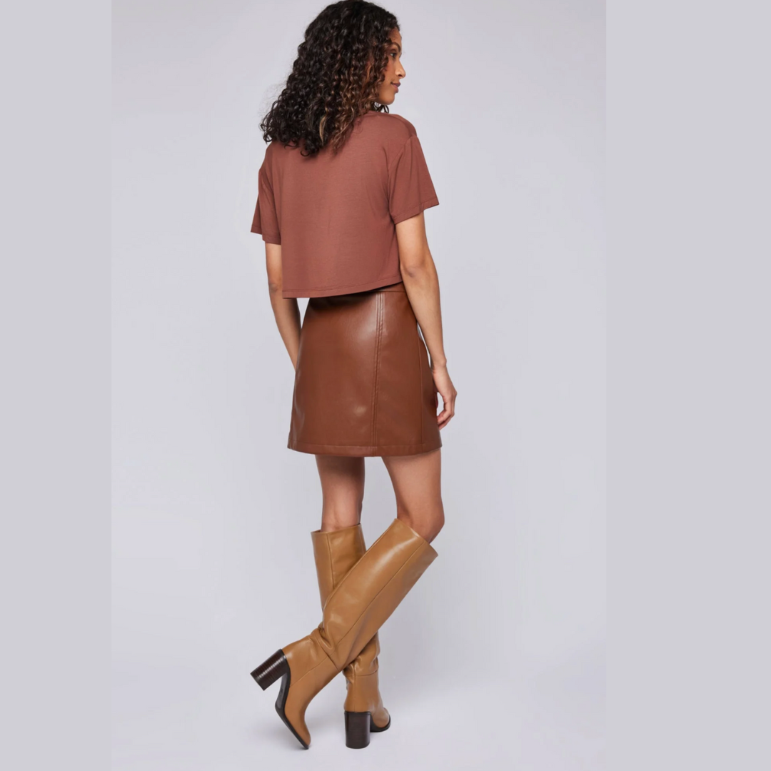 Chrissy Vegan Leather Mini Skirt