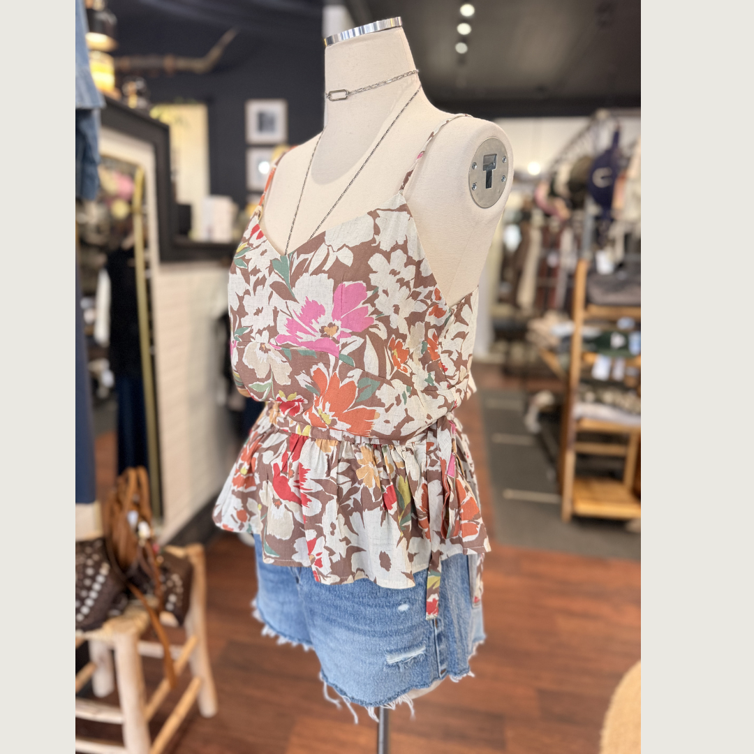 Floral Dunes Tie Tank