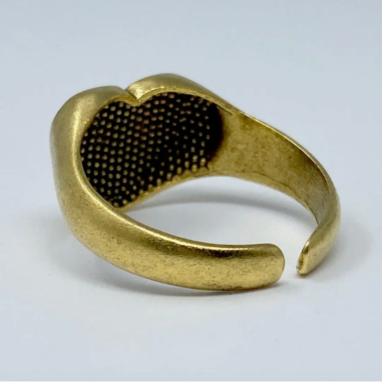 Gold or Silver Heart Adjustable Ring