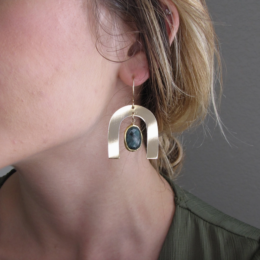 Emerald Arc Earrings