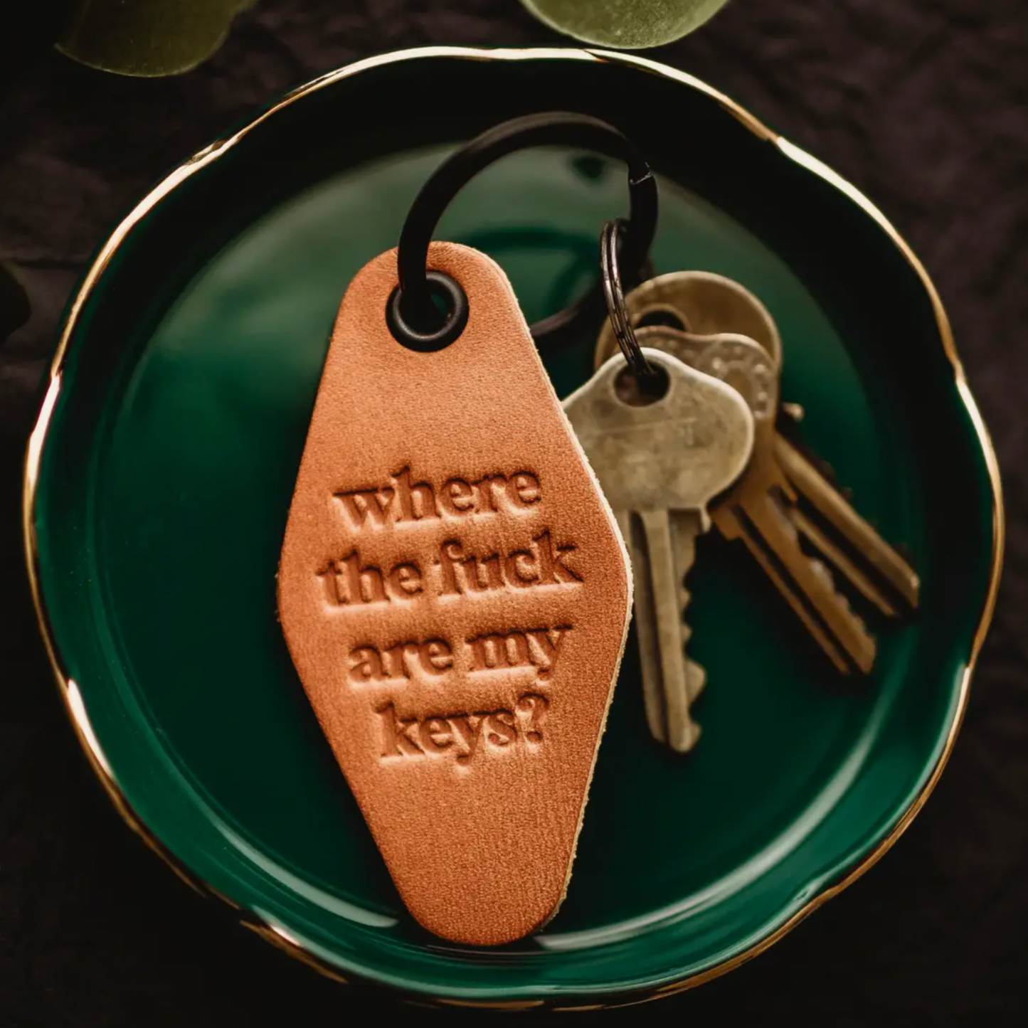 Leather Motel Keychain