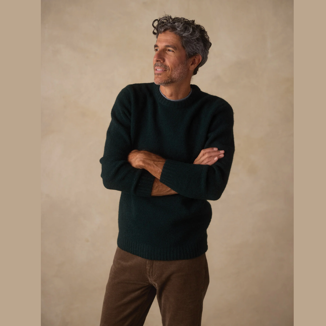 Homebound Crewneck Sweater in Dark Sea