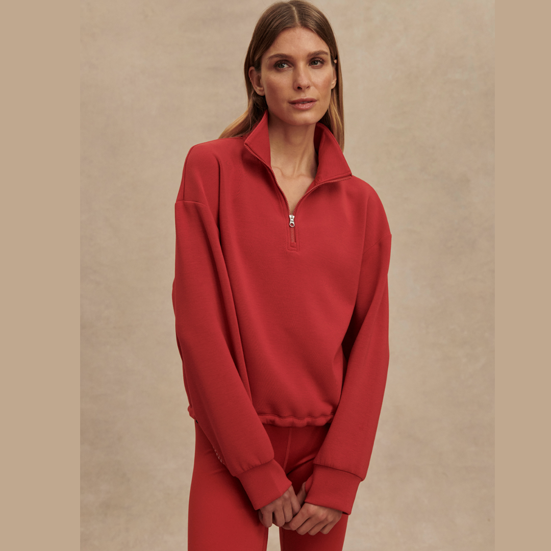 Sian Cropped Half Zip Midlayer