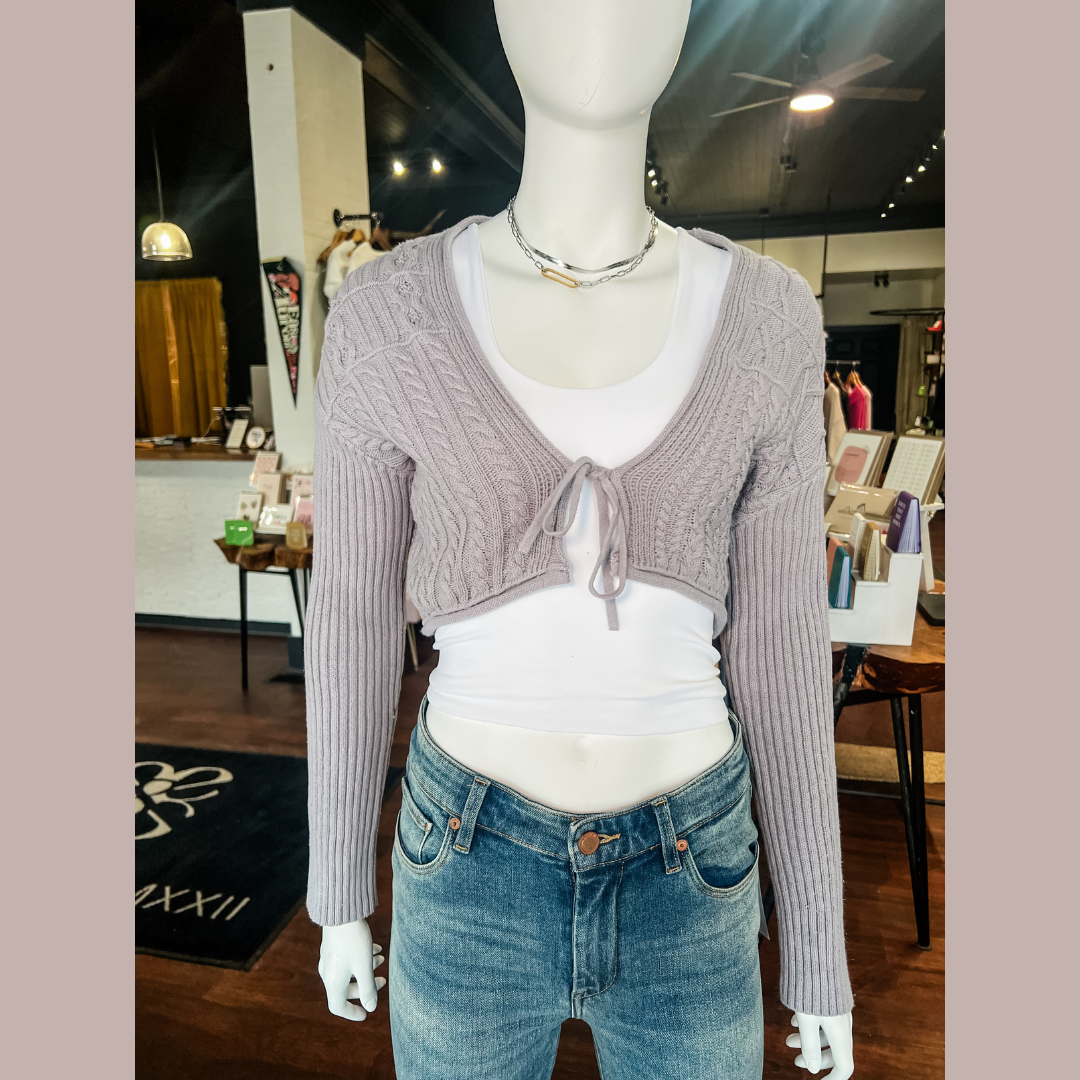Mix Stitch Lilac Cardi