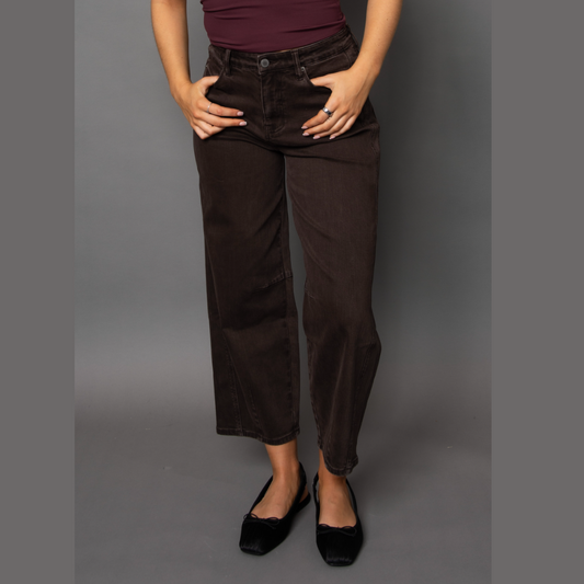 Barni Stretch Twill Barrel Pant - Java