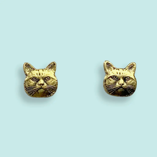 Here Kitty Cat Stud Earrings