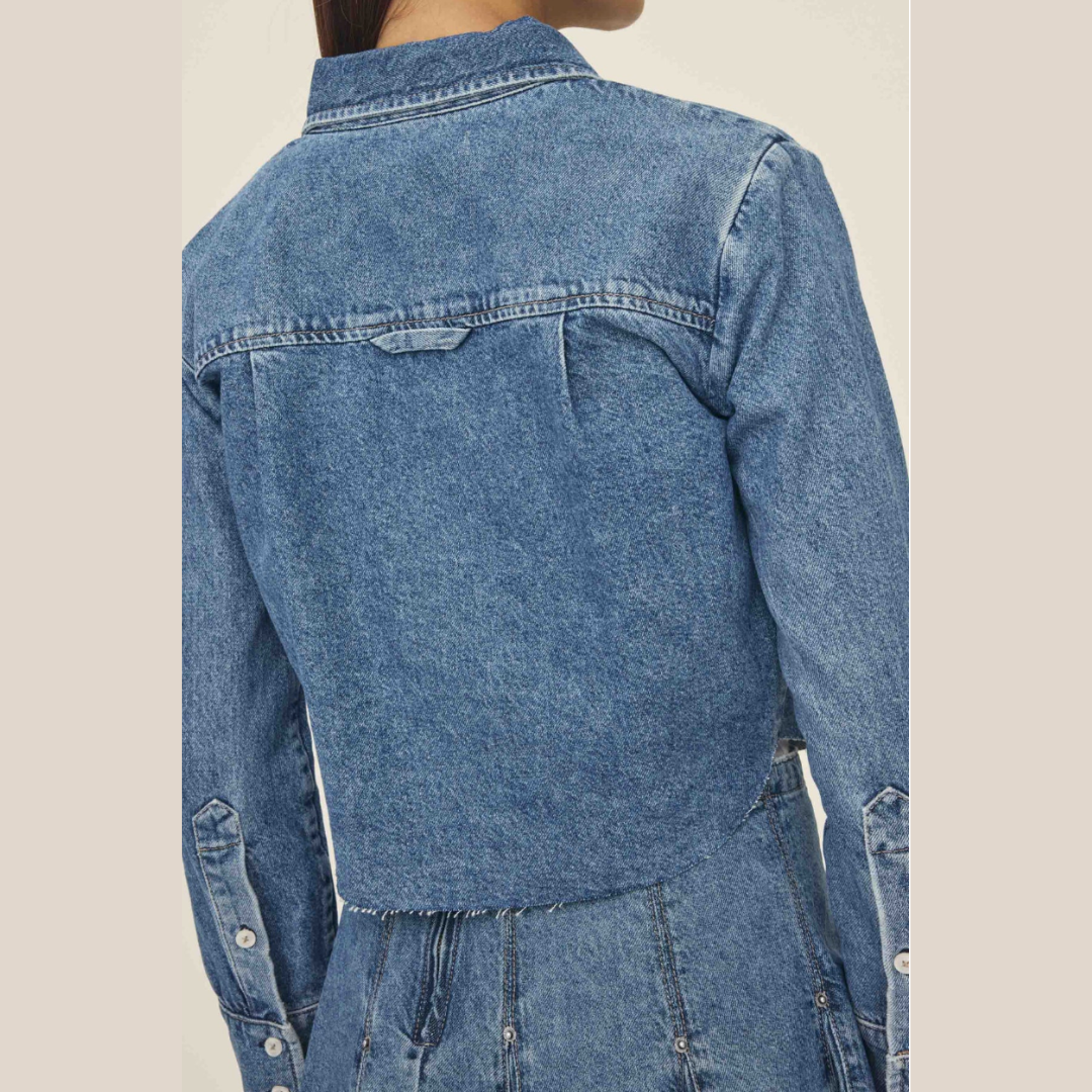 ANR - cropped jean shacket