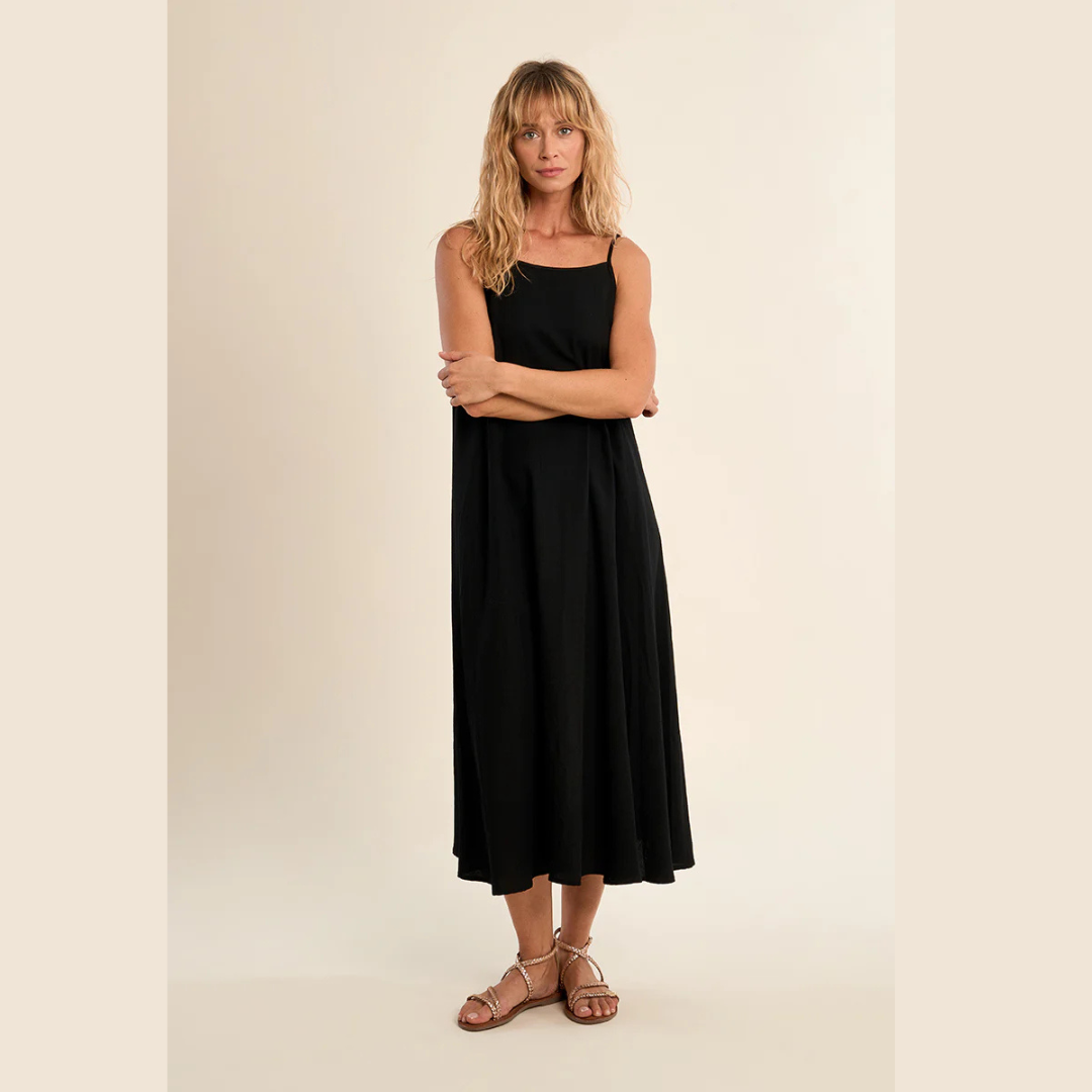 Ladies Black Woven Dress