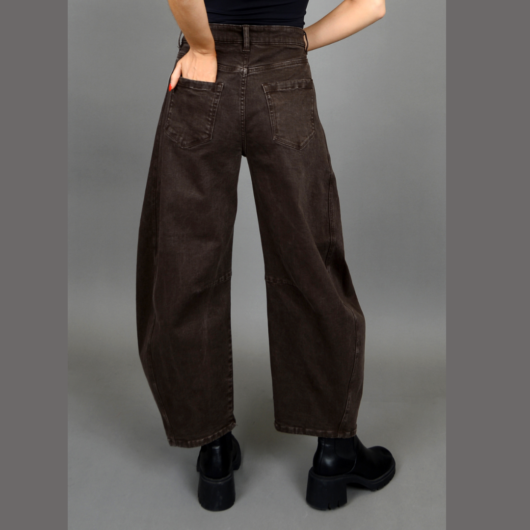 Barni Stretch Twill Barrel Pant - Java