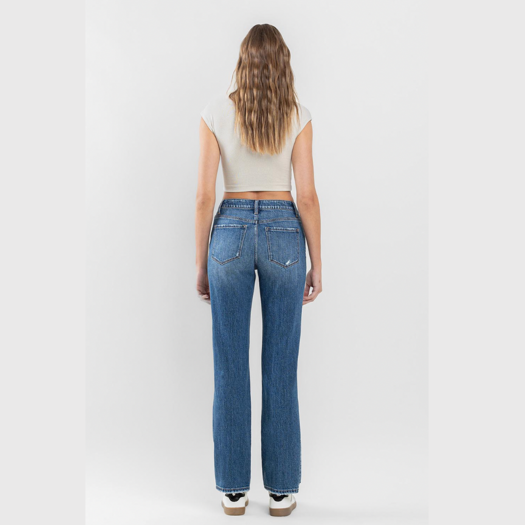 Super High Rise Relaxed Straight Stretch Denim