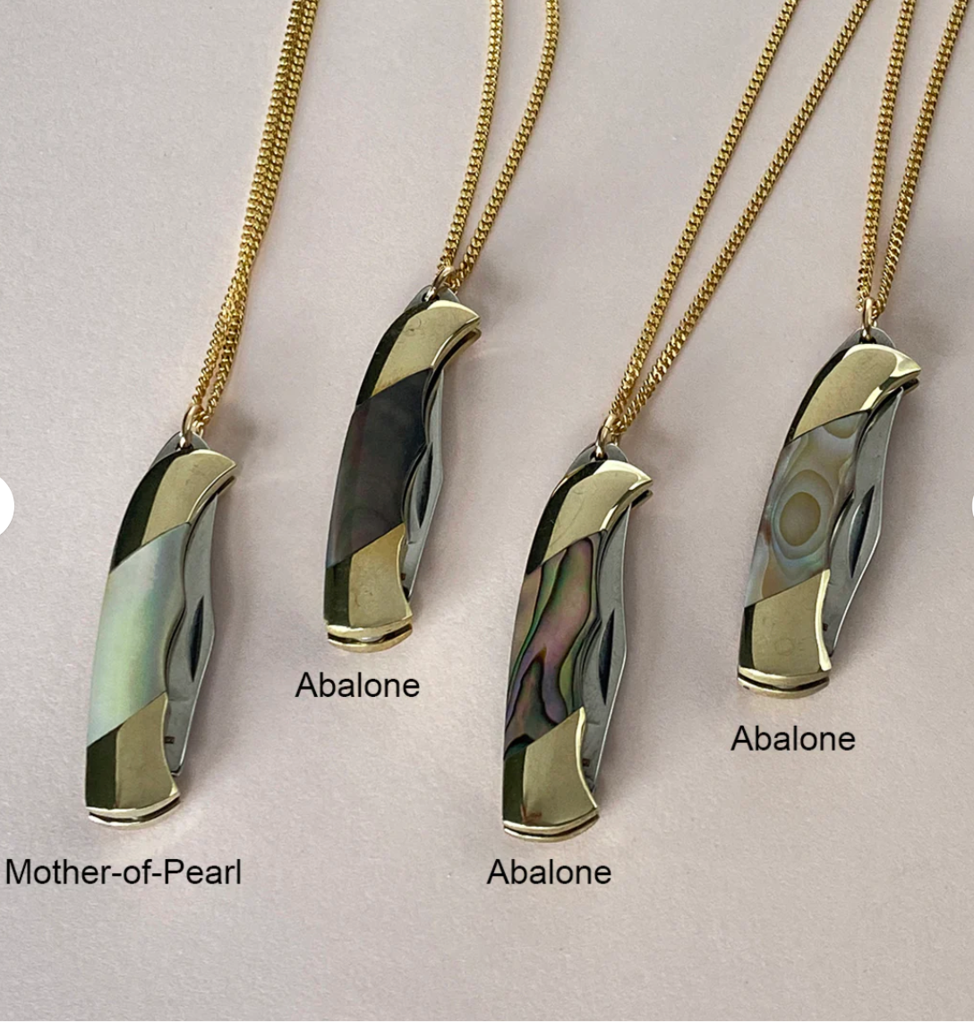 Knife On Gold Chain Necklace