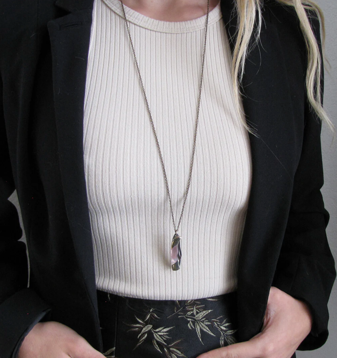 Knife On Gold Chain Necklace