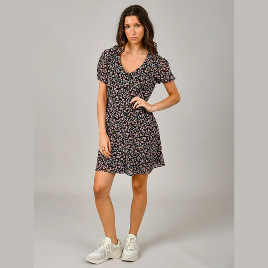 Floral Printed Button Front Dress