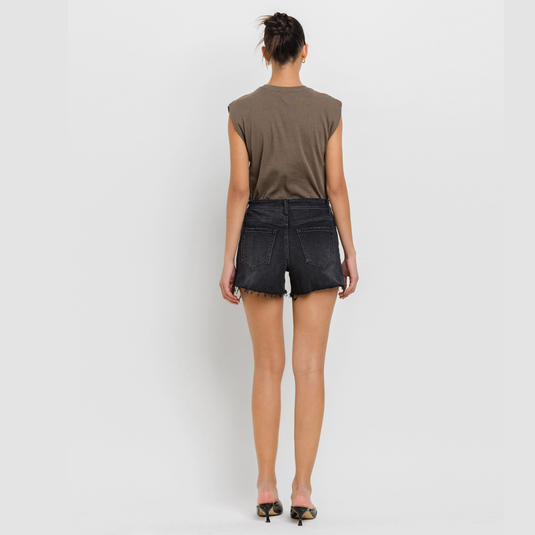 The Rebecca Black High Rise A Line Denim Short