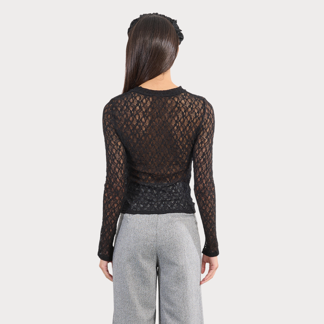 Sheer Lace Long Sleeve
