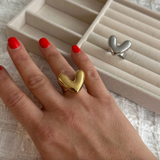 Bubble Heart Ring (Adjustable)