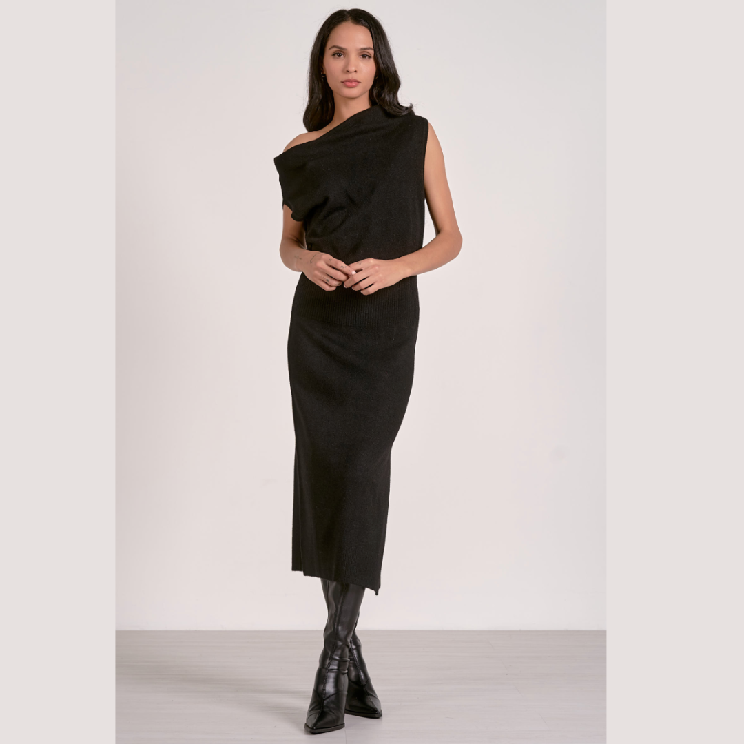 Angelina Off the Shoulder Sweater Dress
