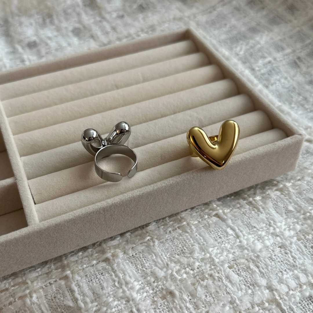 Bubble Heart Ring (Adjustable)