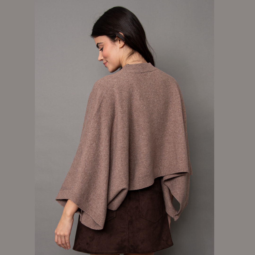 Costanza Button Front Poncho