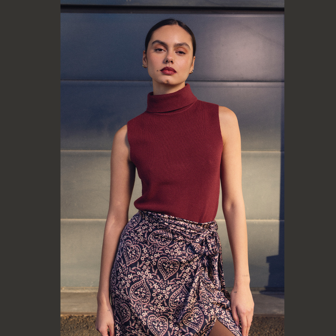 Fan Favorite Sleeveless Turtleneck