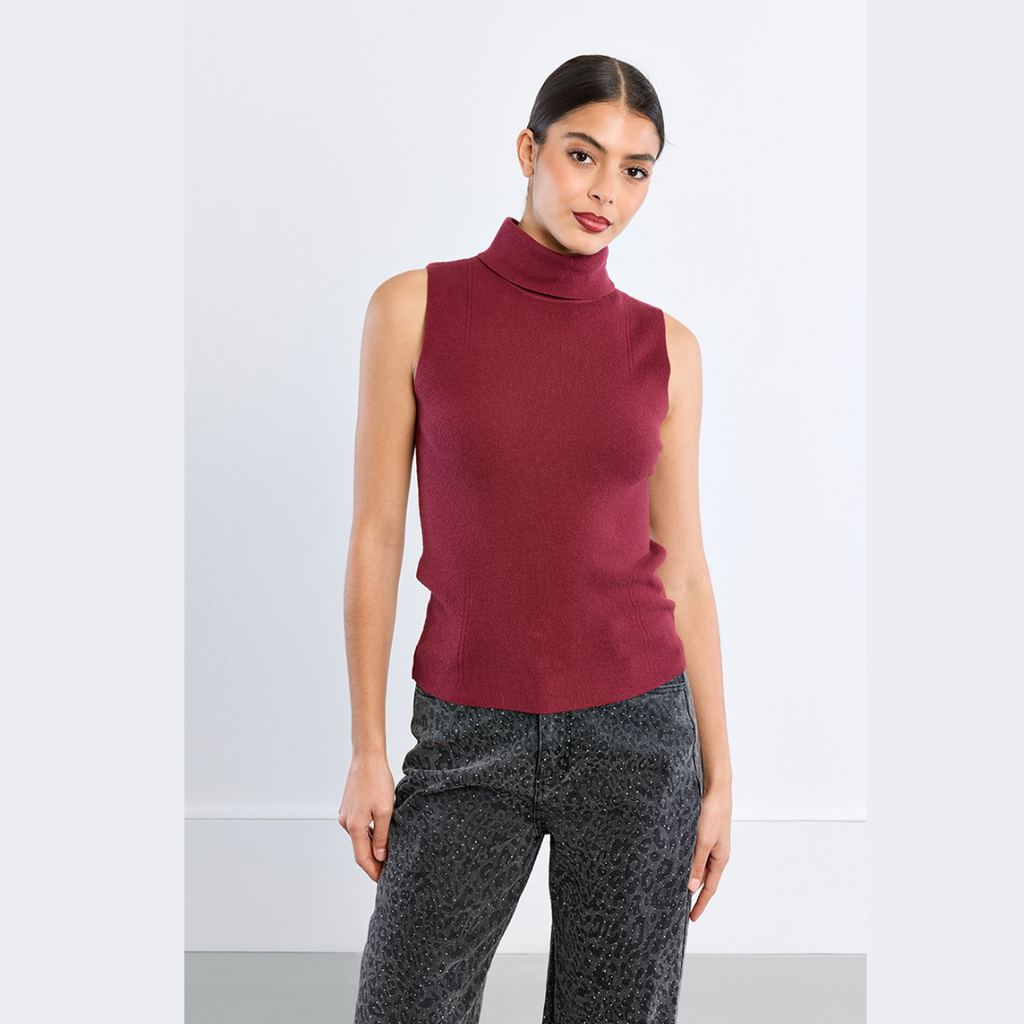 Fan Favorite Sleeveless Turtleneck