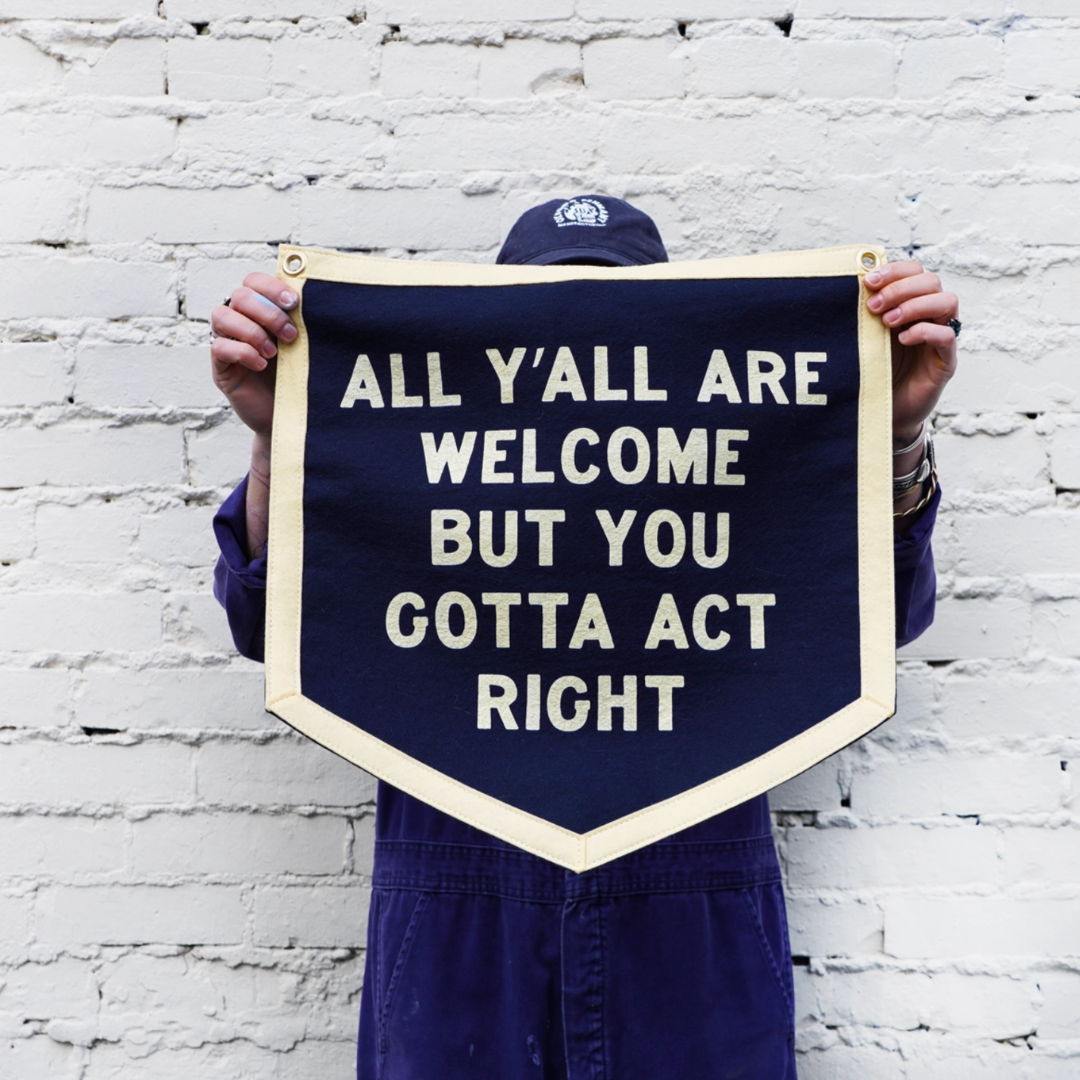 All Ya'll Are Welcome Camp Flag