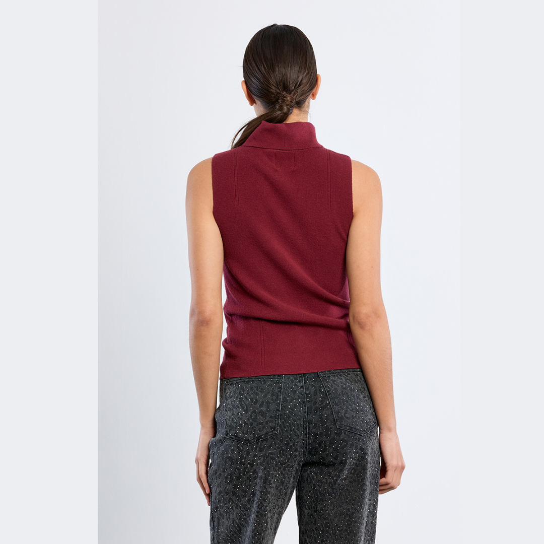 Fan Favorite Sleeveless Turtleneck