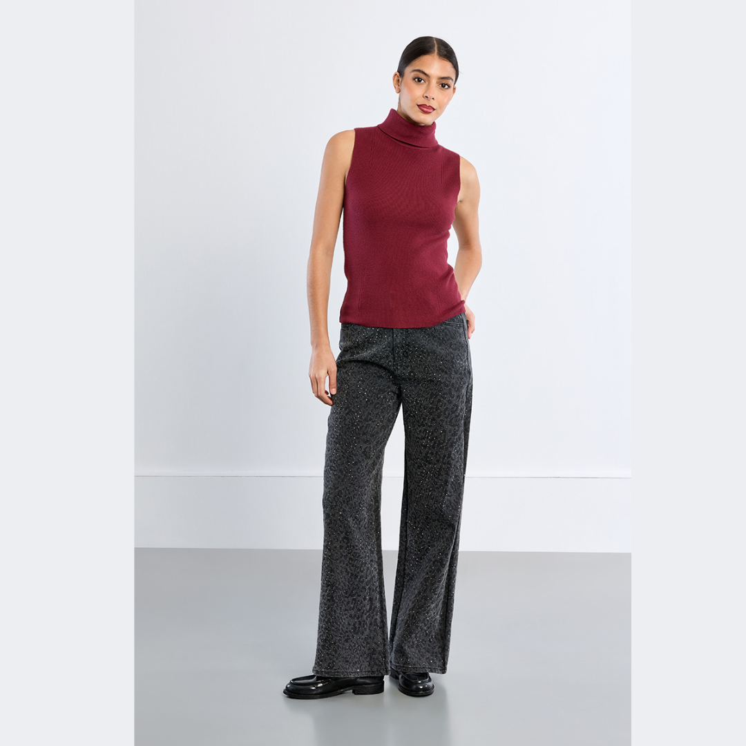 Fan Favorite Sleeveless Turtleneck