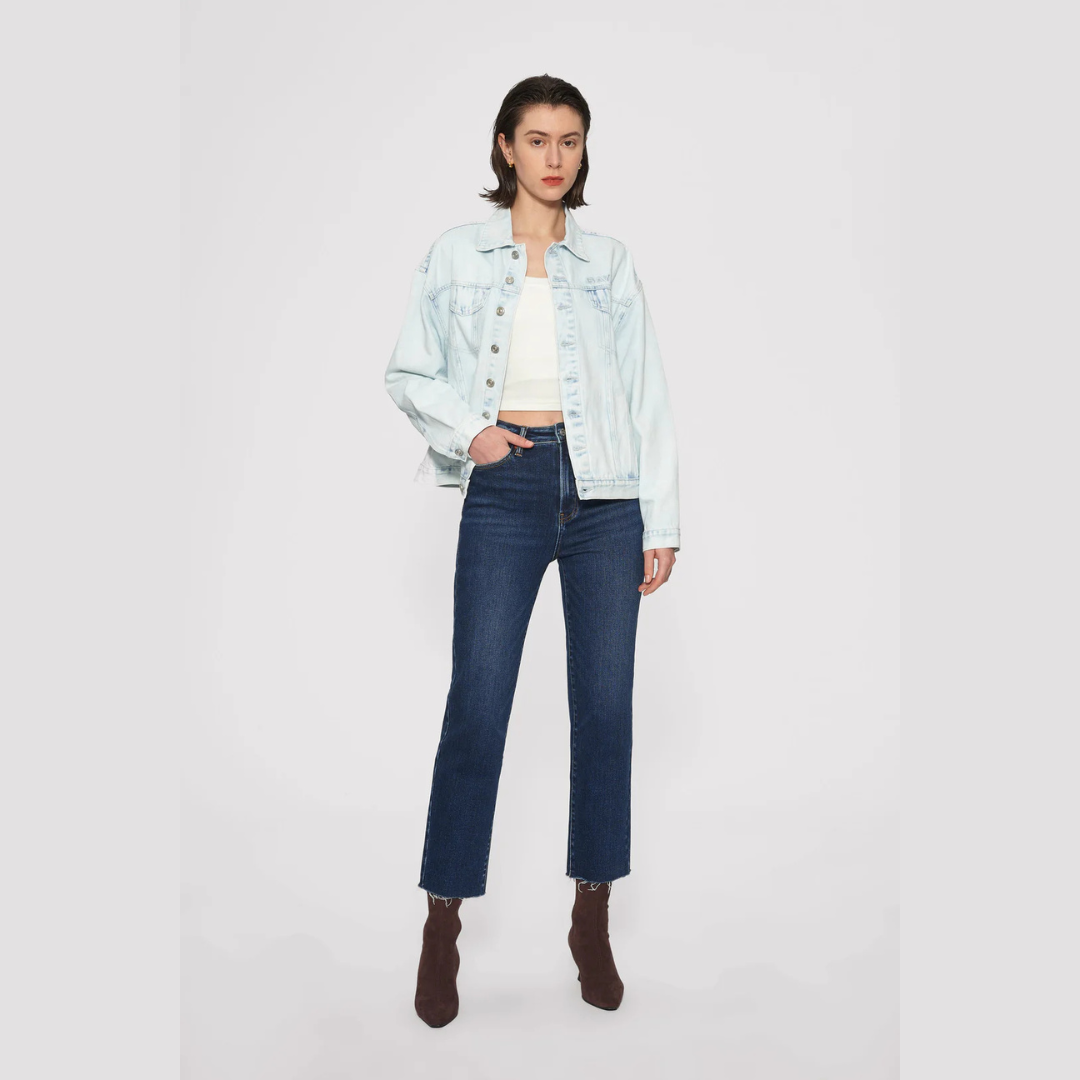 Linda High Rise Slim Straight High Stretch Denim