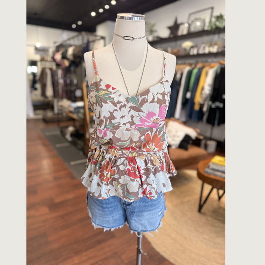 Floral Dunes Tie Tank