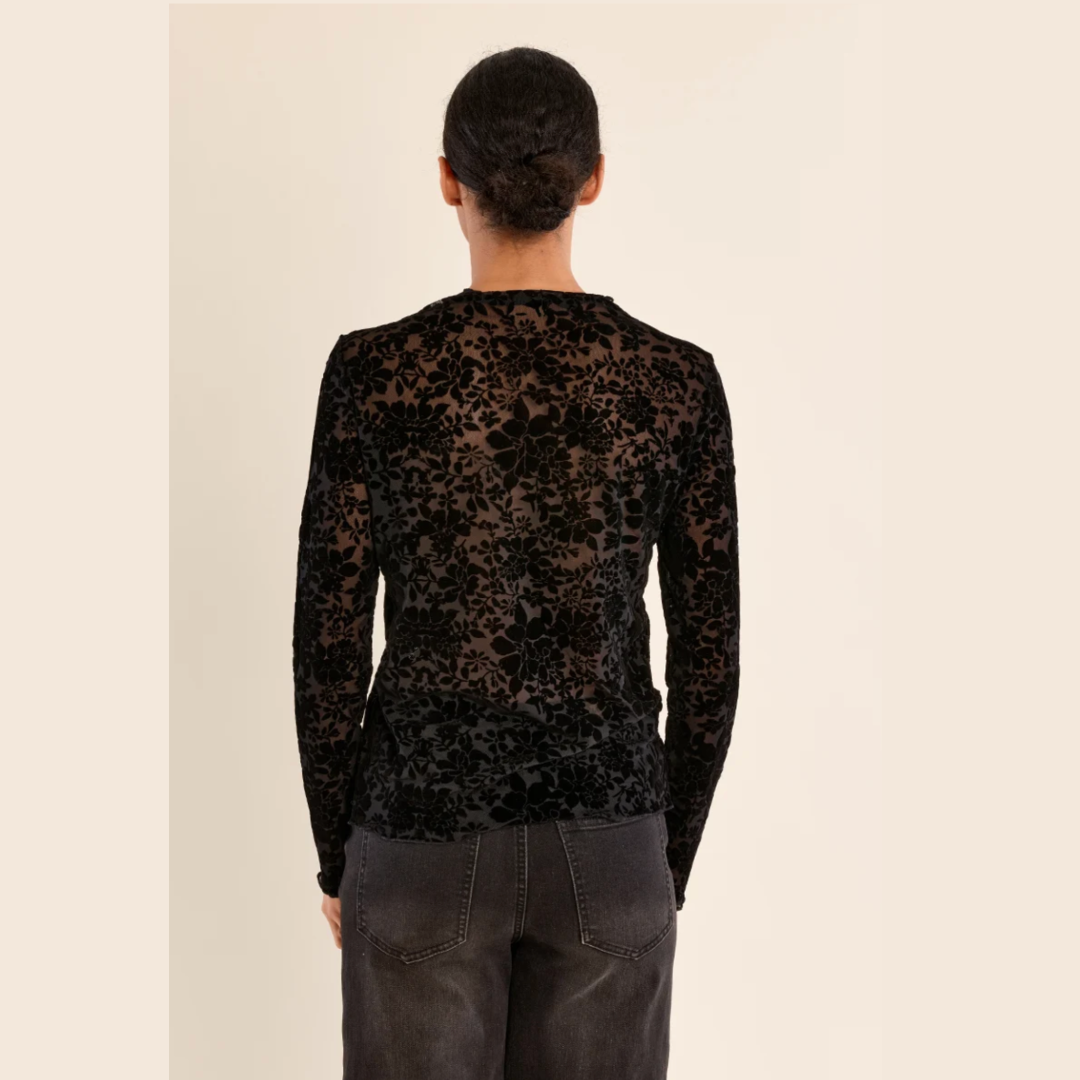 Velvet Floral Long Sleeve