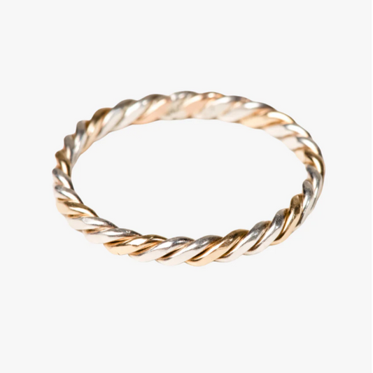 ABLE Two Tone Twist Ring