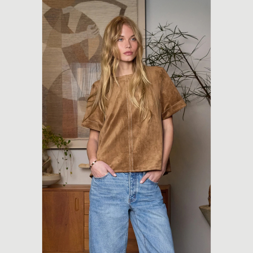 Juliette Faux Suede Top