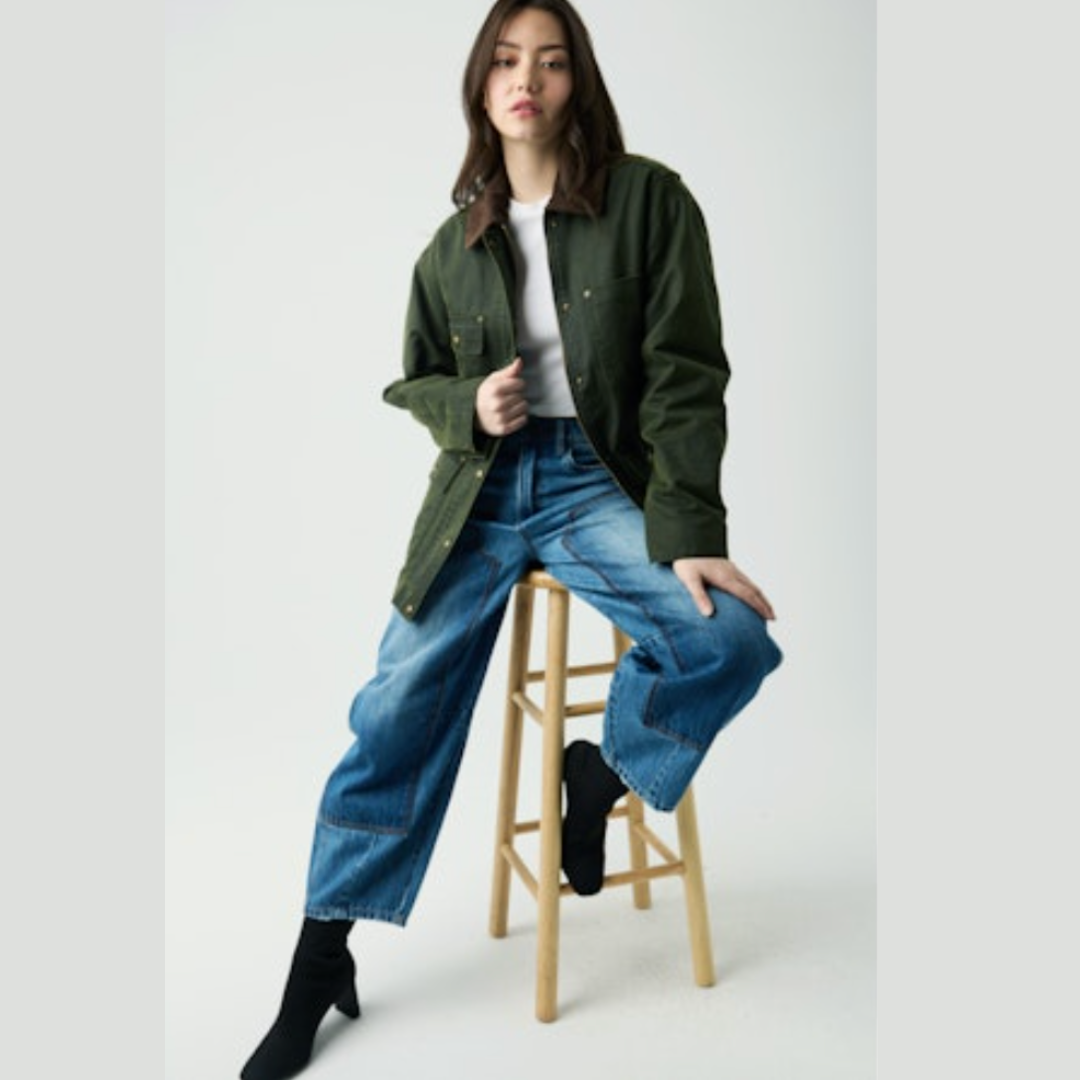 Catching a Break Olive Farm House Jacket