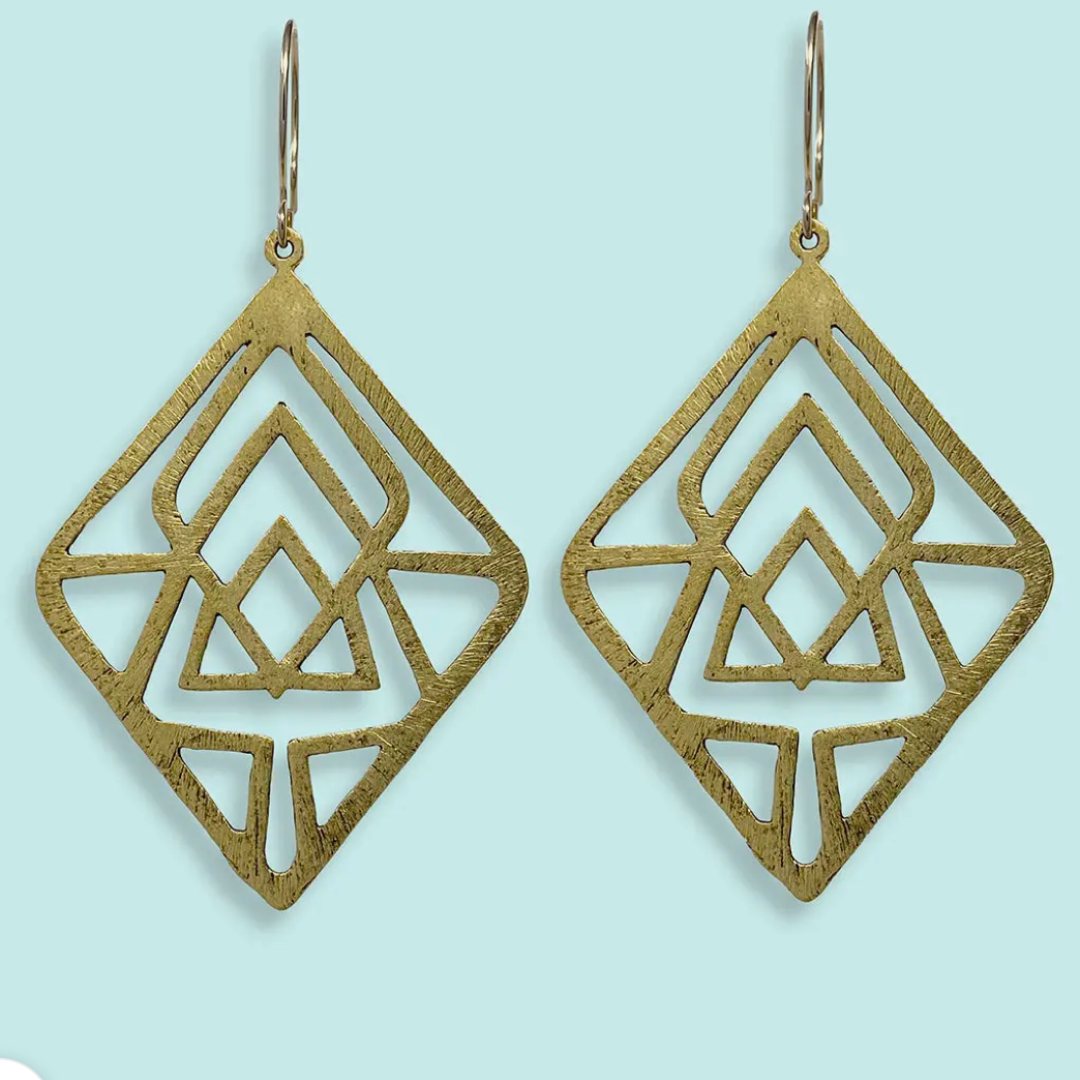 Geometric Rhombus Earrings